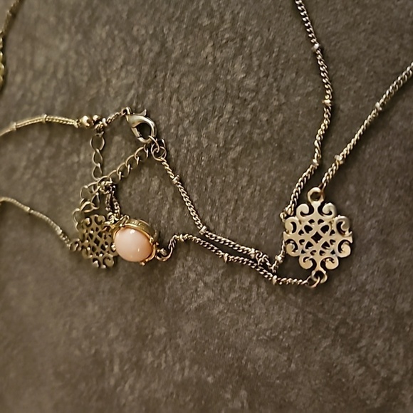 VTG Filigree Pink Beaded Long Station Sweater Necklace - Picture 4 of 8